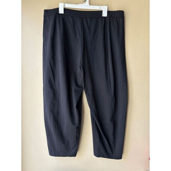 Eileen Fisher Stretch Jersey Knit Slouchy Pant in Black Size 1X - Picture 2 of 2